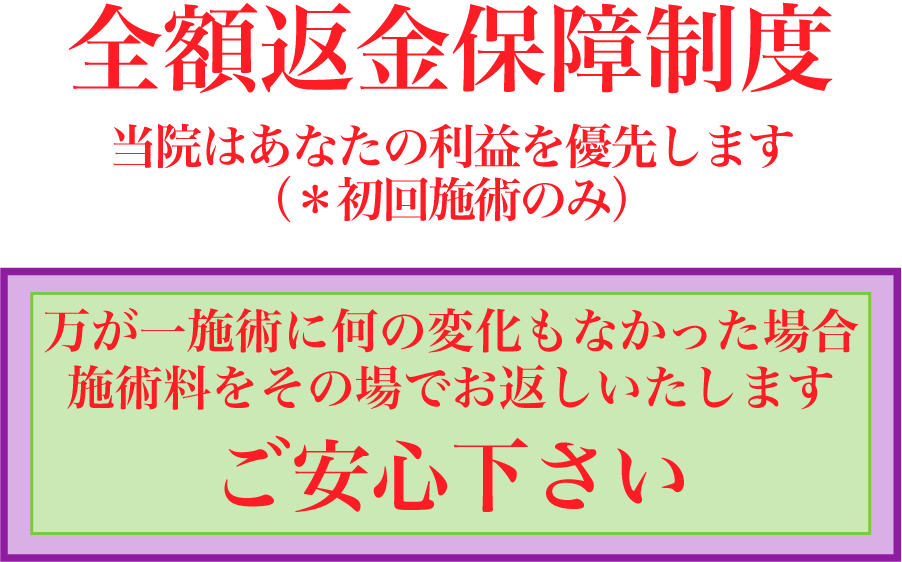 全額返金補償制度